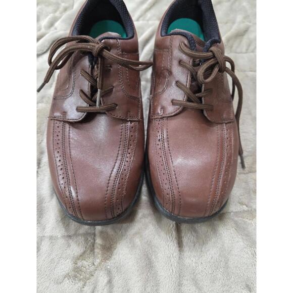 Ortho Feet Mens Orthopedic Shoes Brown Leather Comfirt Sz 9EEEE Extra Wide EUC - Picture 5 of 12